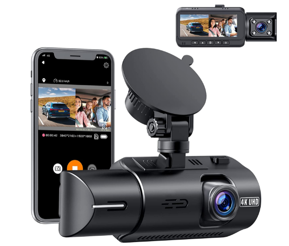 HD Night Vision Car Dashcam 4K WiFi GPS Dual Lens Dash Cam Front and Rear  4K with G-Sensor Parking Monitoring Car DVR Car Dual Camera Dash Camera -  China WiFi Camera, Dash
