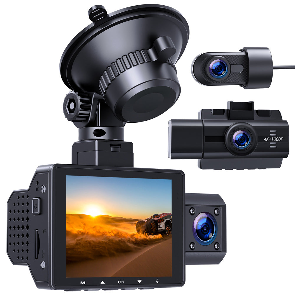 4K+1080P+1080P 3 Channel Dash Cam - Toguard – Toguard camera