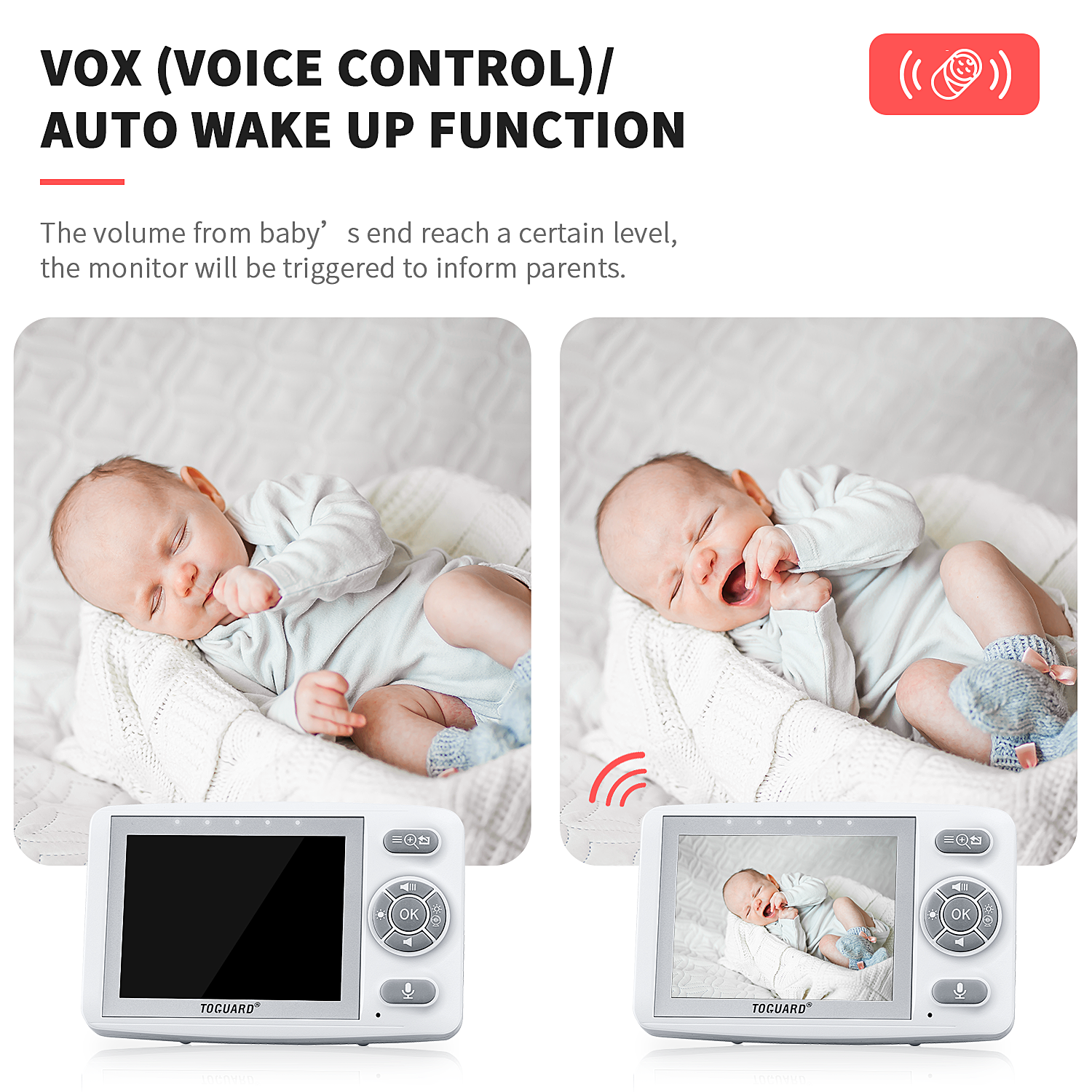 Caméra d'auto pour bébé avec écran HD Miroir d'auto pour bébé