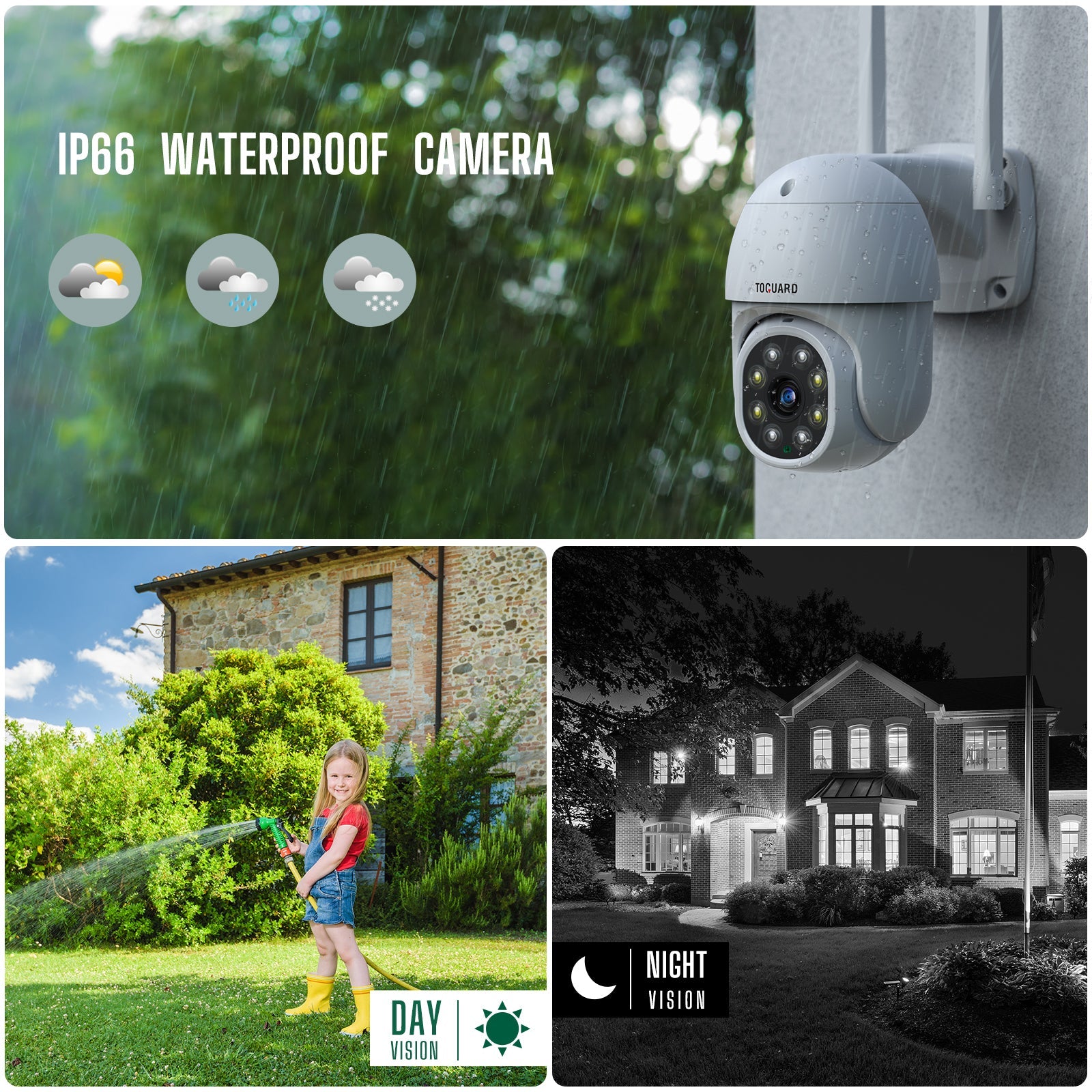 Toguard W310 Wireless Home Security Camera System Outdoor-PTZ-Kameras und Bullet-Kameras