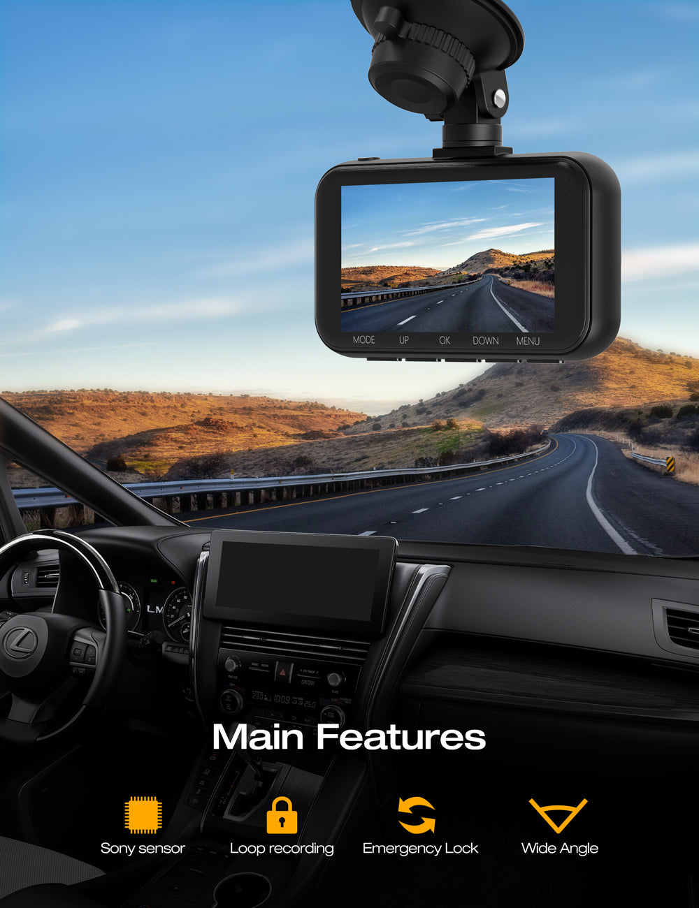 Dashcam Auto Vorne Hinten, Dual-Dash-Cam vorne und hinten, Auto